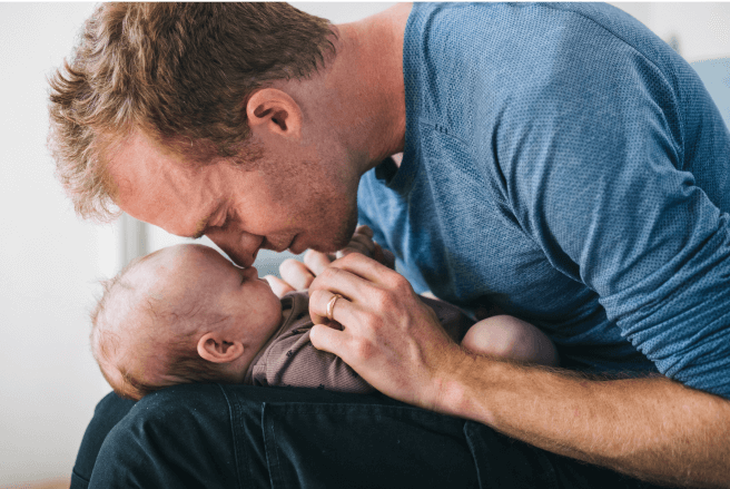 Father with a baby